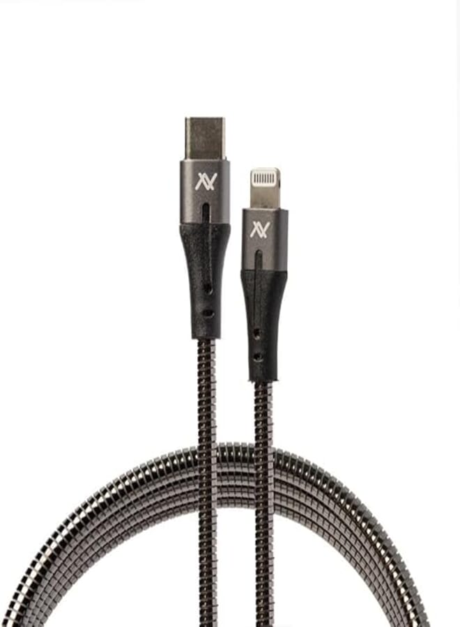 L'AVVENTO MP533 | USB-C to Lightning Cable | Full Metal Design | 1M | Silver